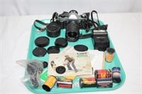 CANON AE-1 PROGRAM 35MM SLR FILM CAMERA & MORE