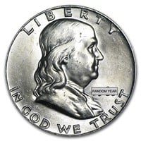 90% Silver Franklin Halves $10 20-coin Roll Bu