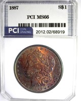 1887 Morgan MS66 LISTS $425
