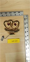 Heart Happy Anniversary Ornament 24 Gold Plated