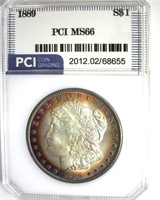 1889 Morgan MS66 LISTS $950