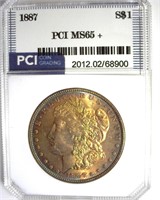 1887 Morgan PCI MS65+ Incredible Color