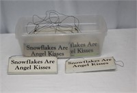 NEW SNOWFLAKES ARE ANGEL KISSES WOODEN SIGNS