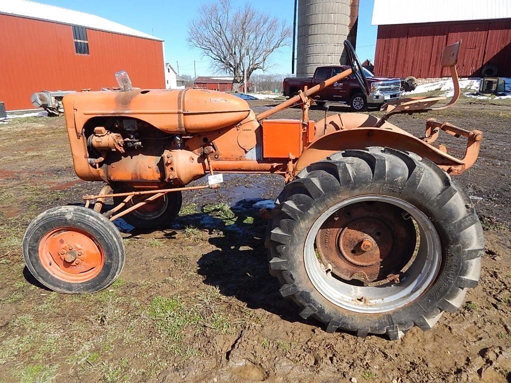 Allis Chalmers B tractor; wide front; new front ti