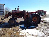 Allis Chalmers D19 tractor with loader; not in run