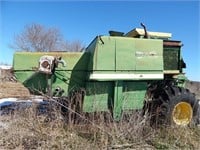 John Deere 6600 combine; good tires and rims; sell