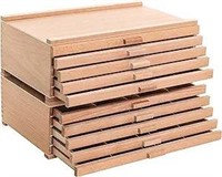 U.S. Art Supply 10 Drawer Wood Artist Supply Stora