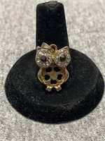 10k Gold Owl Necklace Pendant