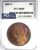 1885-O Morgan MS67 LISTS $1650