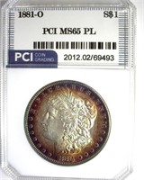 1881-O Morgan MS65 PL LISTS $3750