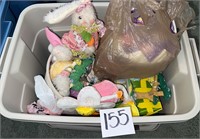 Bin Lot of Assorted Home Decor Easter Spring