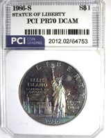 1986-S S$1 Statue of Lib PCI PR70 DCAM