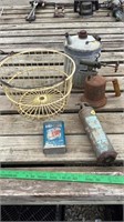 Vintage ice pack, vintage fire extinguisher (