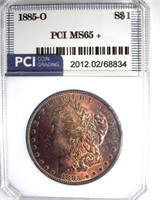 1885-O Morgan PCI MS65+ Fabulous Color