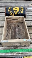 Wooden crate box, minature Hawkeye portable