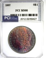 1887 Morgan MS66 LISTS $425