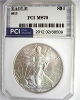 2013 Silver Eagle PCI MS70