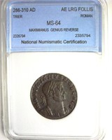286-310 AD Maximianus Genius Reverse NNC MS64