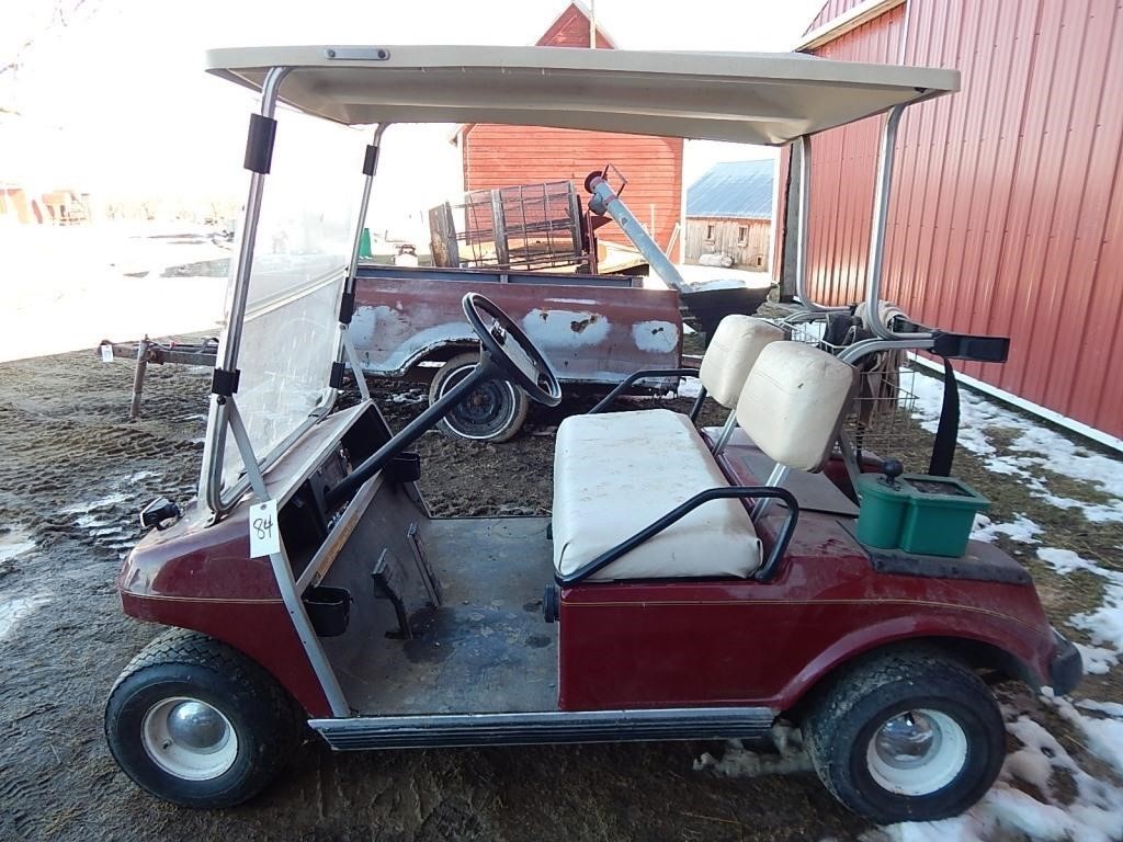 Club Car golf cart; gas powered; works per seller