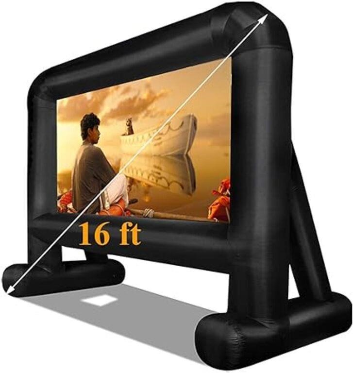 16 Feet Inflatable Movie Screen - Front/Rear 124"