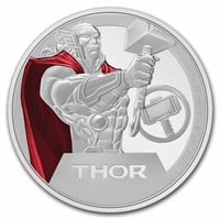 2023 3 Oz Silver $10 Marvel: Thor God Of Thunder