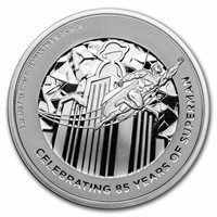 2023 3 Oz Silver Coin $10 Superman 85th Anniv.