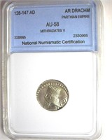 128-147 AD Mithradates V NNC AU58