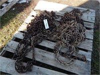 Pair of tractor tire chains; approx. 32" x 144"