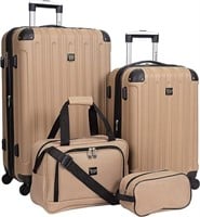 Travelers Club Midtown Hardside 4-Piece Luggage