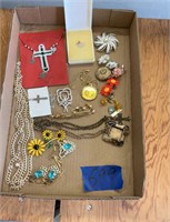 Swarovski pin & other jewelry