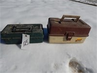 2 Tackleboxes with assorted tackle