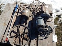3 Electric motors; 1 is 3/4 hp, 1 is 1/2 hp, other