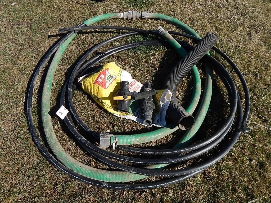 Transfer pump hoses and some 1" poly piping