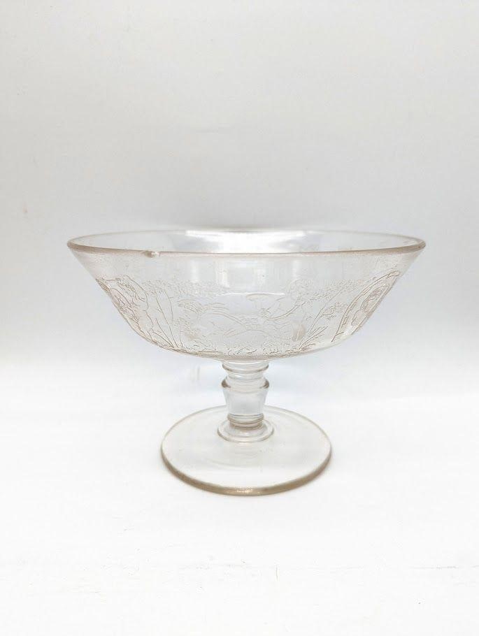 Early American Pressed Glass Horse Shoe Bowl EAPG