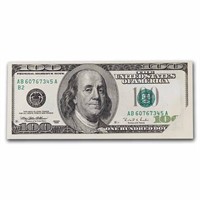 1996 (b-new York) $100 Frn (fr#2175-b) W/ Fold