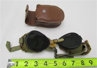 Vintage Military Goggles w/ Case