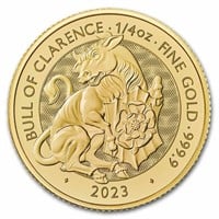 2023 Gb 1/4 Oz Gold The Bull Of Clarence Bu
