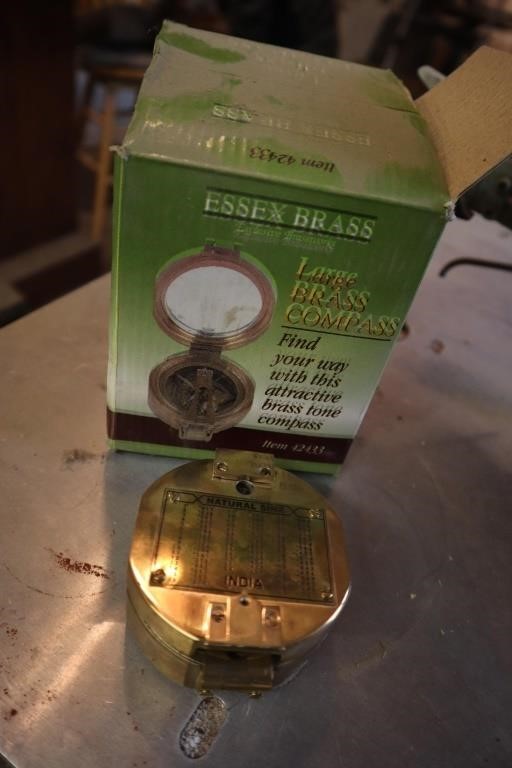 Essex Large Brass Compass