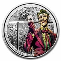 2023 3 Oz Silver Coin $10 Dc Villains: The Joker
