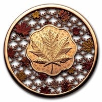 2023 Solomon Isl. 2 Oz Silver Filigree Maple Leaf