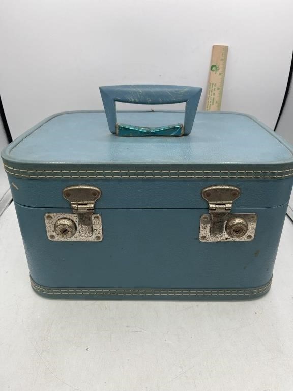 Vintage train case luggage