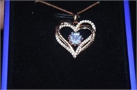 Sterling Heart Necklace,Engraved I Love You Always