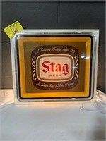 VINTAGE 16" LONG PLASTIC STAG BEER LIGHT -