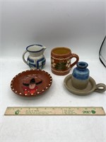 Vintage lot of studio pottery, some signed