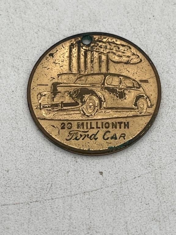 Vintage 1940 Ford 28 millionth car token