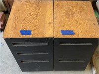 Metal drawer/file cabinets 15”x19.25”x26.5”H