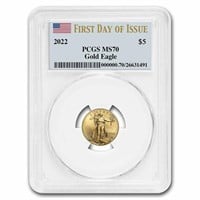 2022 1/10oz American Gold Eagle Ms70 First Day