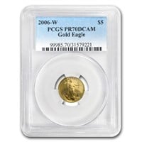 2006-w 1/10oz Proof American Gold Eagle Pr70 Pcgs