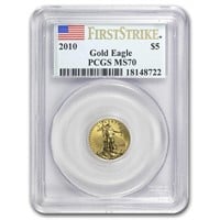 2010 1/10oz American Gold Eagle Ms70 Firststrike