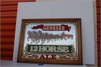 Genesee 12 Horse Ale Framed Mirror